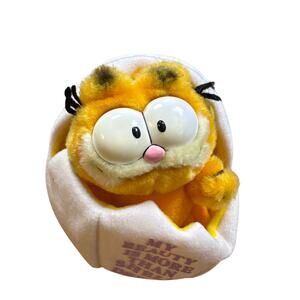 Vintage 1981 Garfield hatching Easter egg Beauty more than shell deep plush 6”